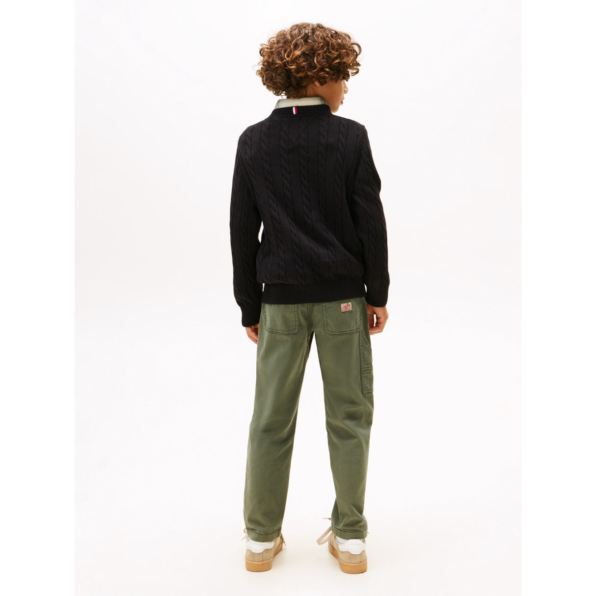 Tommy Hilfiger Black Bomuld Cable Sweater