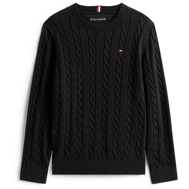 Tommy Hilfiger Black Bomuld Cable Sweater