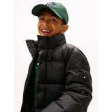 Tommy Hilfiger Black Matt Og Shine Embossed Jakke