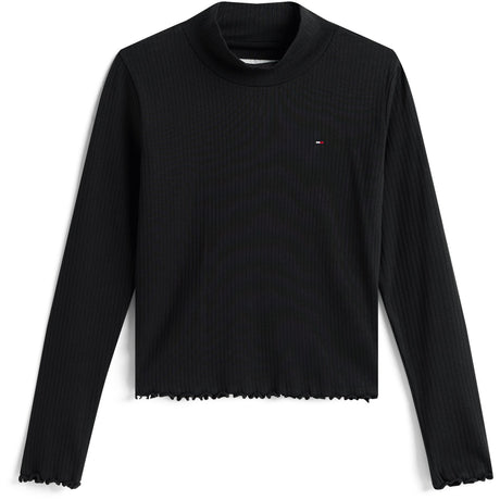 Tommy Hilfiger Black Mock Neck Top Ls