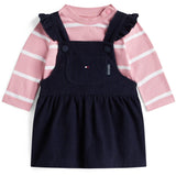 Tommy Hilfiger Dark Night Navy Baby Cord Dungaree Kjole Sæt
