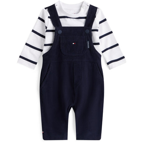 Tommy Hilfiger Dark Night Navy Baby Cord Dungaree Sæt