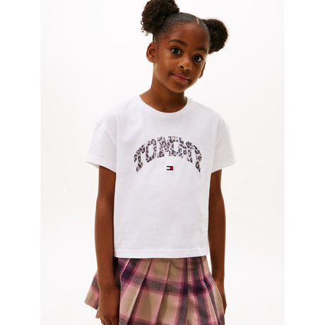 Tommy Hilfiger White Varsity Sateen Graphic Tee S/S