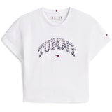 Tommy Hilfiger White Varsity Sateen Graphic Tee S/S