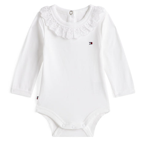 Tommy Hilfiger White Broderie Krave Body Ls