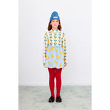 TinyCottons Light Cream Heather Apples Rib Mockneck