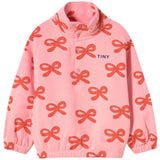 TinyCottons Pink Worms Mockneck Sweatshirt