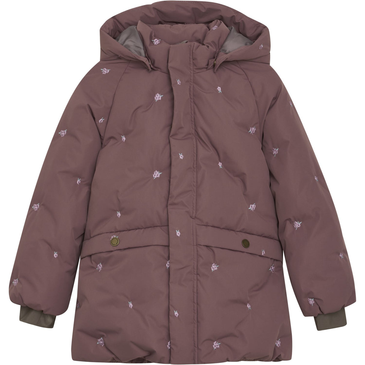 En Fant Rose Taupe Jakke Puffer W. Embroidery
