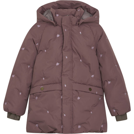 En Fant Rose Taupe Jakke Puffer W. Embroidery