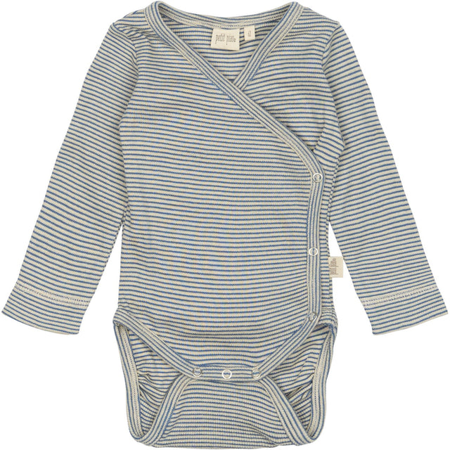 Petit Piao True Navy/Dark Off White PPDian Body L/S Fold Over Stripe NOOS