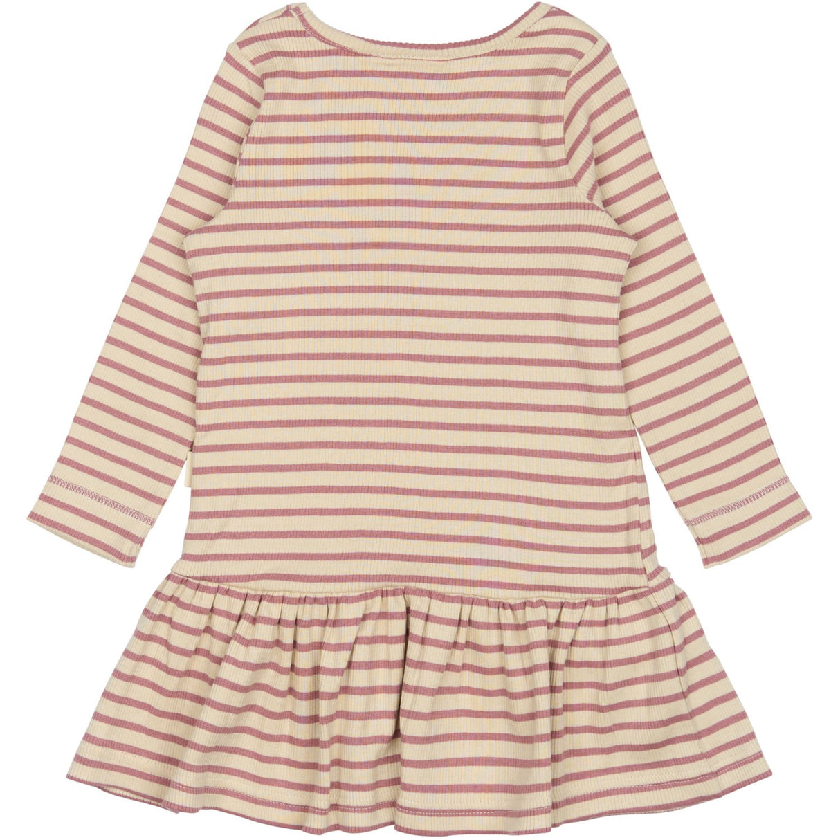 Petit Piao Nostalgic Rose/off White Kjole L/S Modal Striped