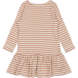 Petit Piao Nostalgic Rose/off White Kjole L/S Modal Striped