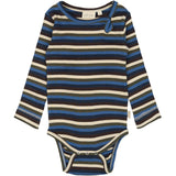 Petit Piao True Navy Multistripe Body L/S Modal Multi Striped