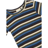 Petit Piao True Navy Multistripe T-shirt L/S Modal Multi Striped