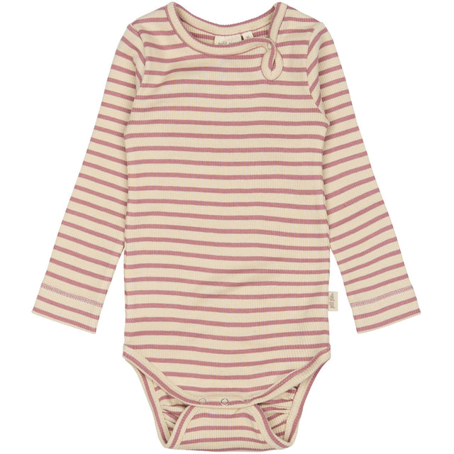 Petit Piao Nostalgic Rose/off White Body L/S Modal Striped