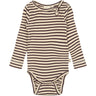 Petit Piao Dark Grape/off White Body L/S Modal Striped