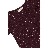 Petit Piao Dark Grape/White Body L/S Flæse Modal Heart