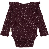 Petit Piao Dark Grape/White Body L/S Flæse Modal Heart