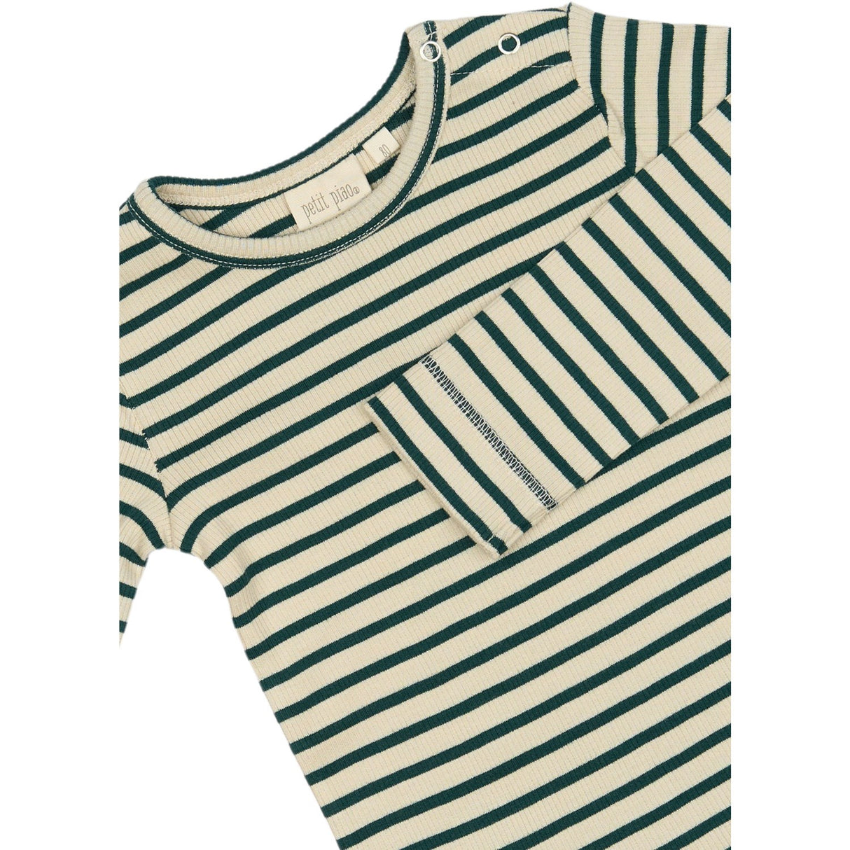 Petit Piao Dark Sea/off White Bluse Modal Striped