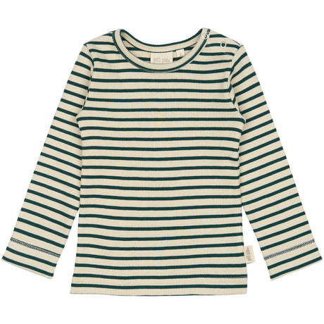 Petit Piao Dark Sea/off White Bluse Modal Striped