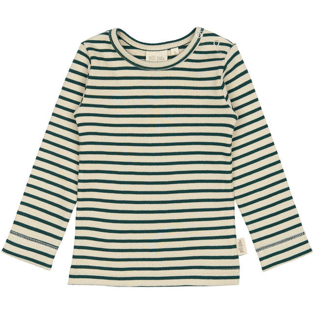 Petit Piao Dark Sea/off White Bluse Modal Striped