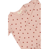 Petit Piao Heart Kjole L/S Gather Printed