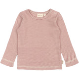Petit Piao Nostalgic Rose/Dark Off White PPDante T-Shirt L/S Meriono Uld Striped