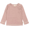 Petit Piao Nostalgic Rose/Dark Off White PPDante T-Shirt L/S Meriono Uld Striped