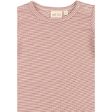 Petit Piao Nostalgic Rose/Dark Off White PPDante T-Shirt L/S Meriono Uld Striped