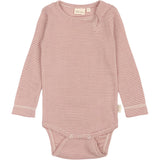Petit Piao Nostalgic Rose/Dark Off White PPDante Body L/S Merino Uld Striped