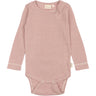 Petit Piao Nostalgic Rose/Dark Off White PPDante Body L/S Merino Uld Striped