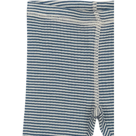 Petit Piao Ensign Blue/dark Off White PPDante Leggings Merino Uld Striped