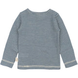 Petit Piao Ensign Blue/dark Off White PPDante T-Shirt L/S Meriono Uld Striped