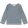 Petit Piao Ensign Blue/dark Off White PPDante T-Shirt L/S Meriono Uld Striped