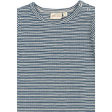 Petit Piao Ensign Blue/dark Off White PPDante T-Shirt L/S Meriono Uld Striped