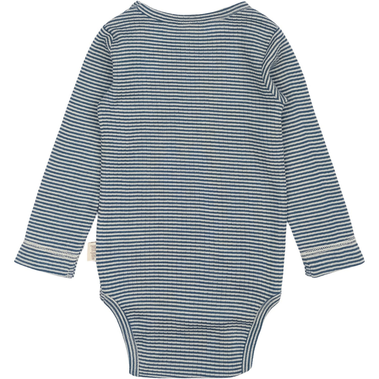 Petit Piao Ensign Blue/dark Off White PPDante Body L/S Merino Uld Striped
