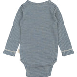 Petit Piao Ensign Blue/dark Off White PPDante Body L/S Merino Uld Striped