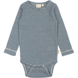Petit Piao Ensign Blue/dark Off White PPDante Body L/S Merino Uld Striped
