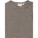 Petit Piao Coffee Bean/Dark Off White PPDante Body L/S Merino Uld Striped