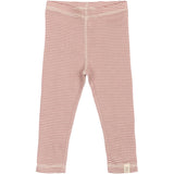 Petit Piao Nostalgic Rose/Dark Off White PPDante Leggings Merino Uld Striped