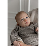 Petit Piao Coffee Bean/Dark Off White PPDian Body L/S Fold Over Stripe NOOS