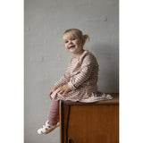 Petit Piao Nostalgic Rose/off White Kjole L/S Modal Striped
