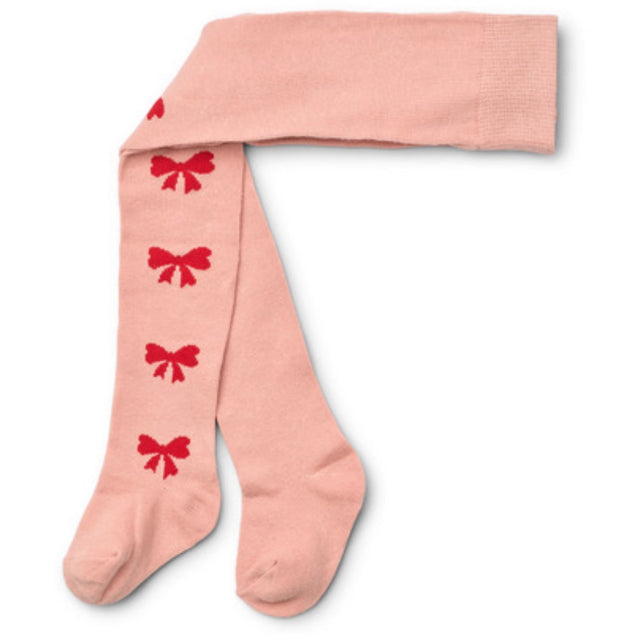 Flöss Warm Pink Bow Vera Strømpebukser