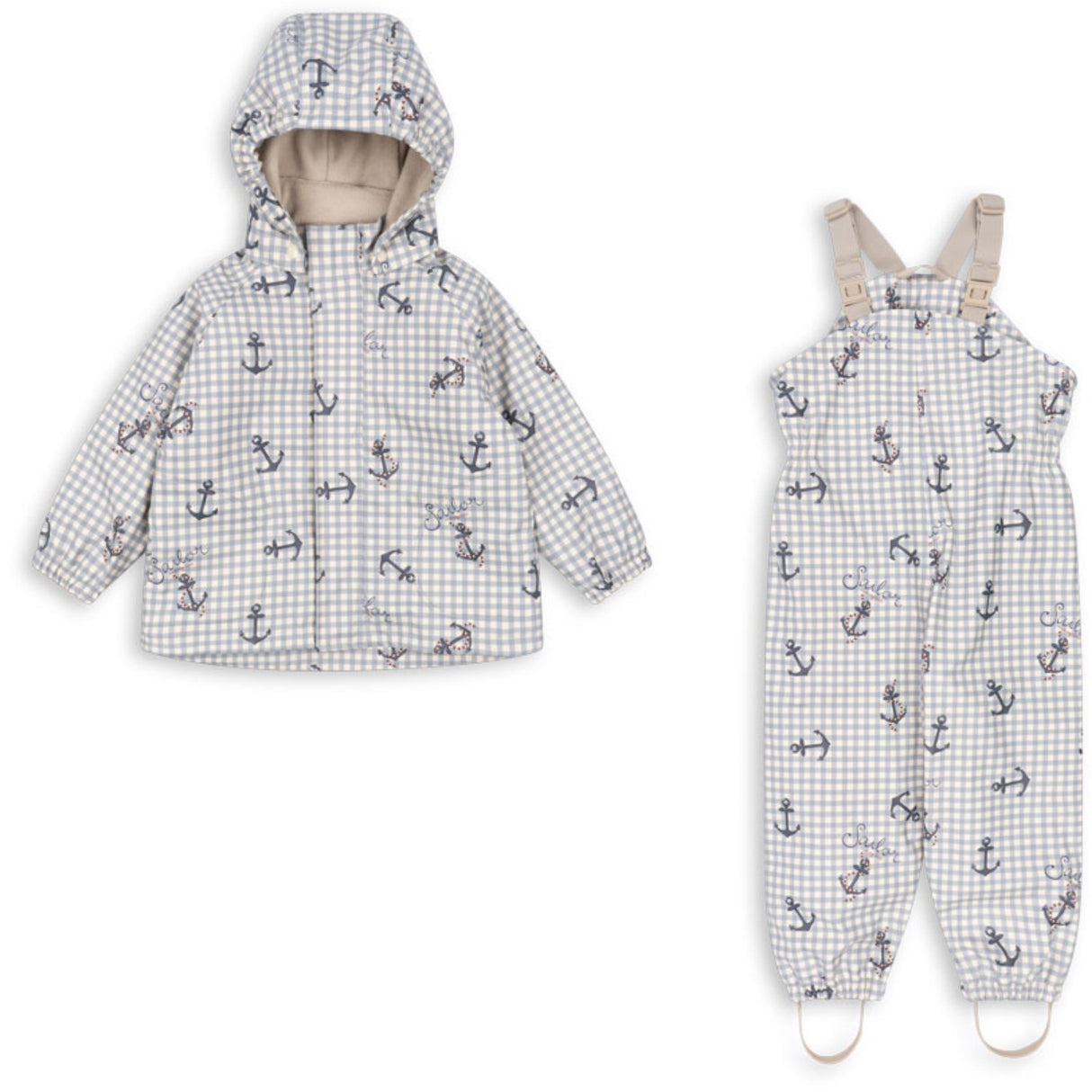 Konges Sløjd Sailor Check Rainy Palme Sæt