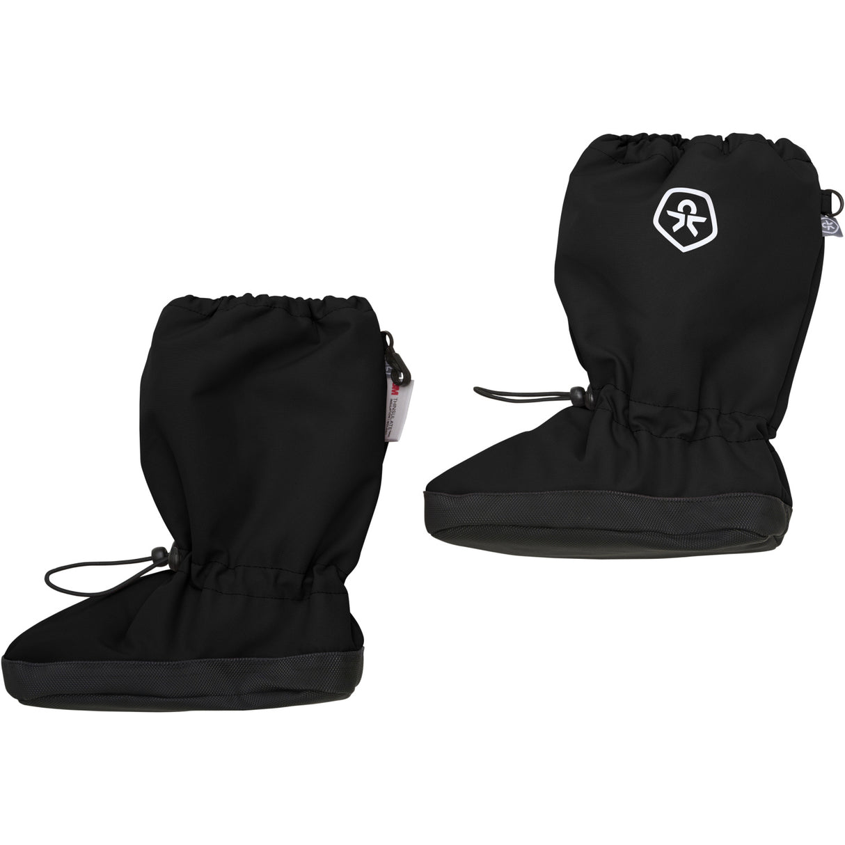 Color Kids Black Footies W. Anti Slip