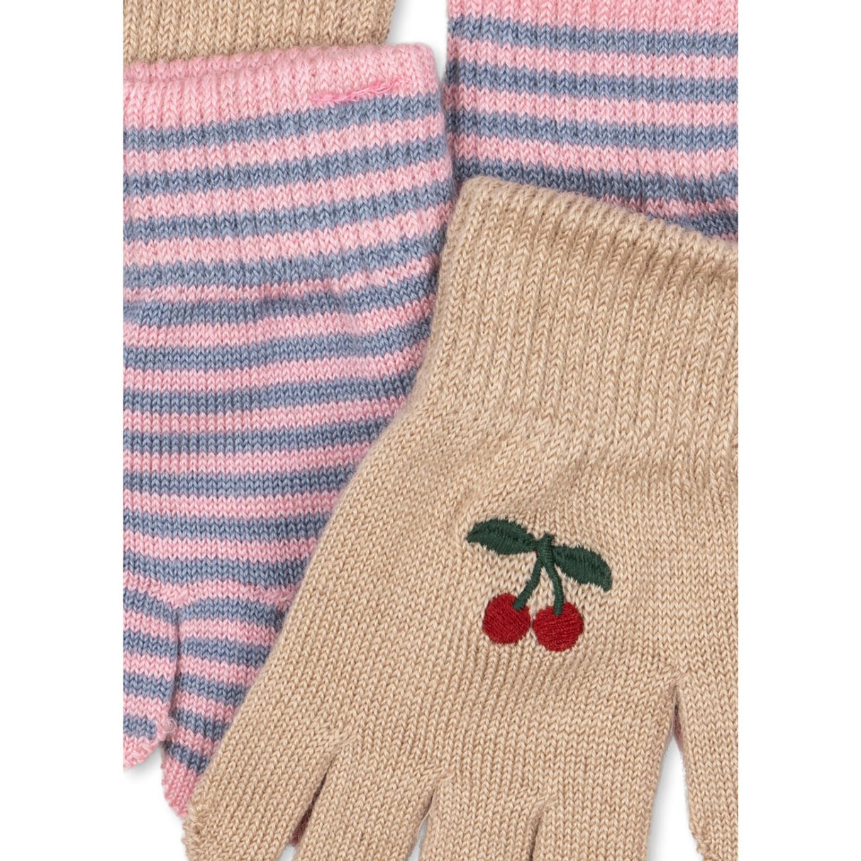 Konges Sløjd Cherry/Stripe 2 Pak Filla Handsker