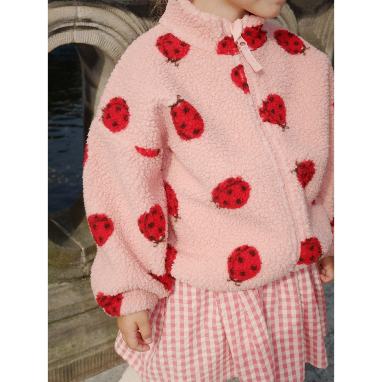 Konges Sløjd Ladybug Pink Jody Bamse Jakke Grs