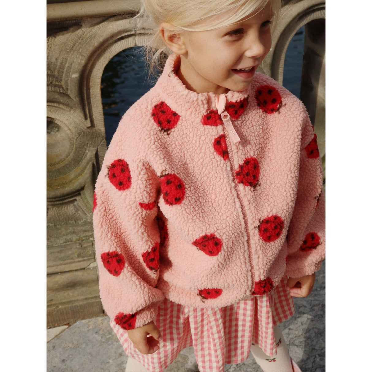 Konges Sløjd Ladybug Pink Jody Bamse Jakke Grs