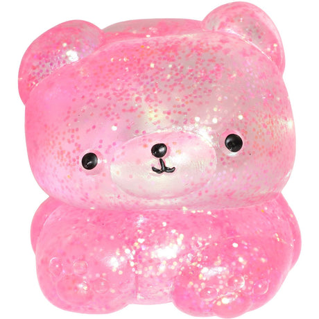 Pocket Money Squeeze Sugar Glitter Bjørn Pink