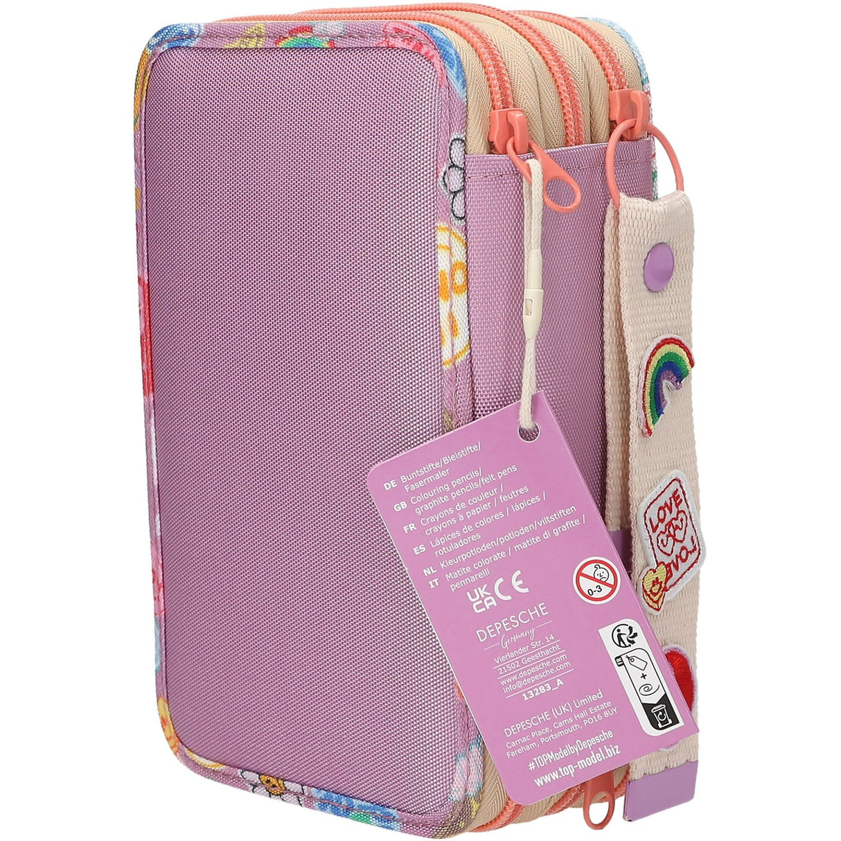 TOPModel Girl Power Triple Penalhus Med Vedhæng